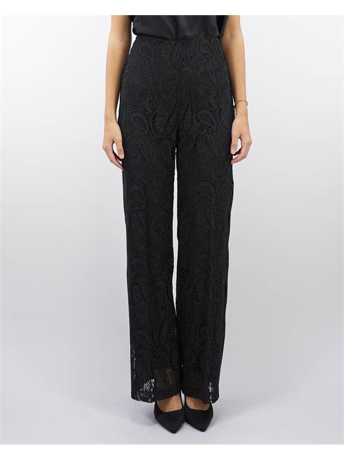 Wide leg trousers in macramé lace Twinset TWIN SET | Pants | TP24666